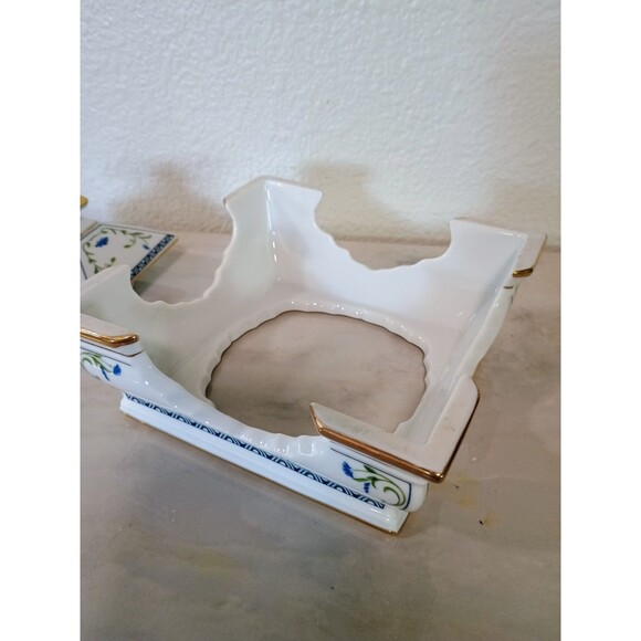 Vintage 1986FP Japan Fine China Teapot with Stand 3 Piece Floral Birds 11” - Picture 10 of 13